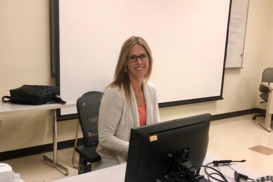 Amy G in the classroom