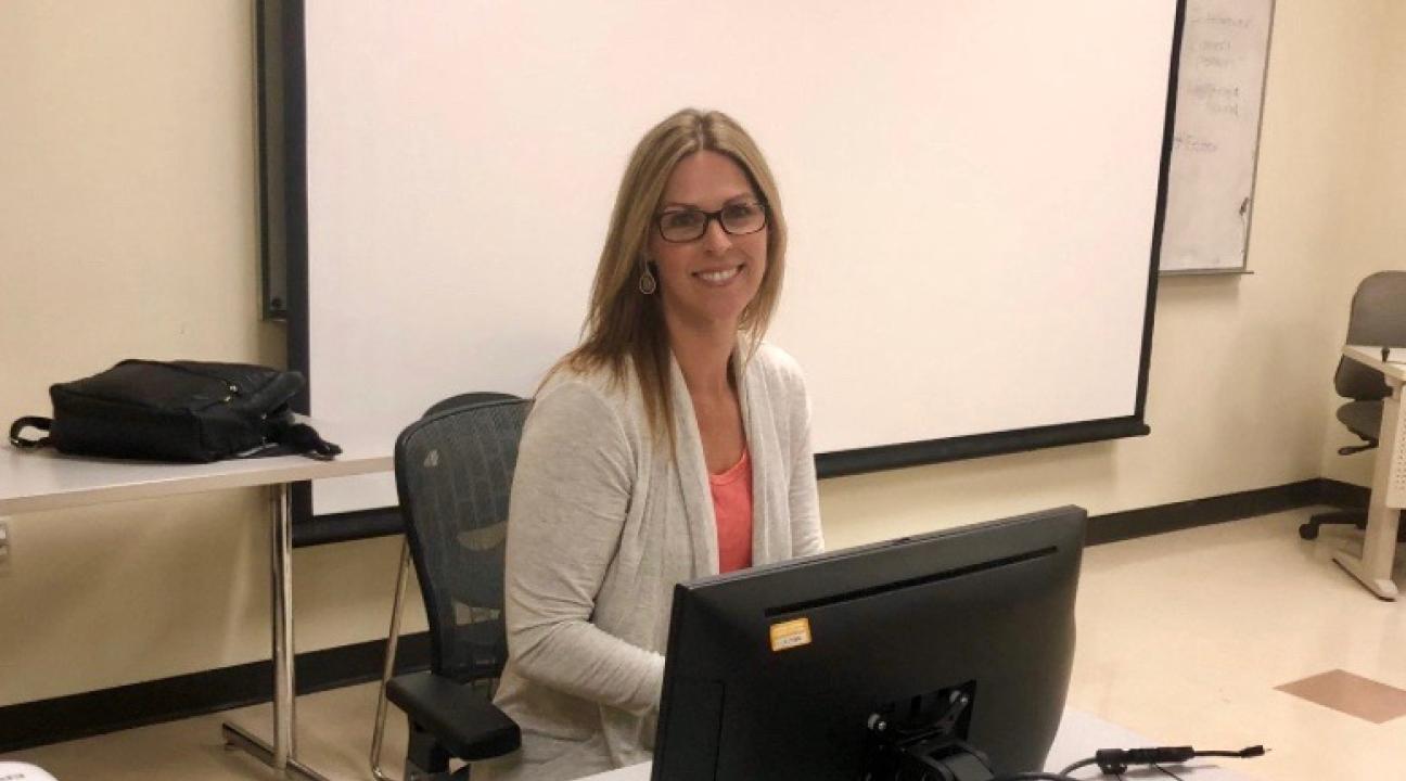 Amy G in the classroom