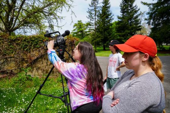CINE students at work